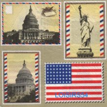 Serviette papier Le Capitole Etats-Unis- 33 cm x 33 cm